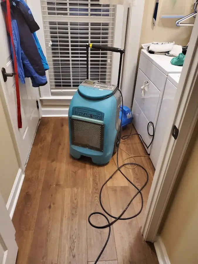Commercial dehumidifier deployed for Flood Damage Cleanup in North Syracuse